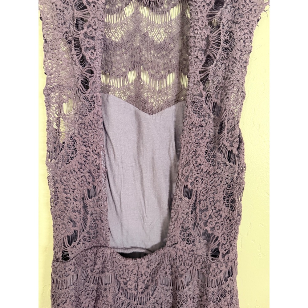 Intimately Free People Daydream Bodycon Slip Dress Purple Lace Open Back X Small - Picture 8 of 10